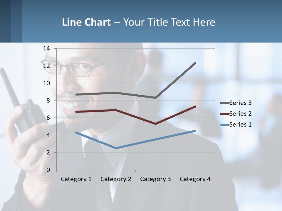 A Man In A Suit Holding A Cell Phone PowerPoint Template