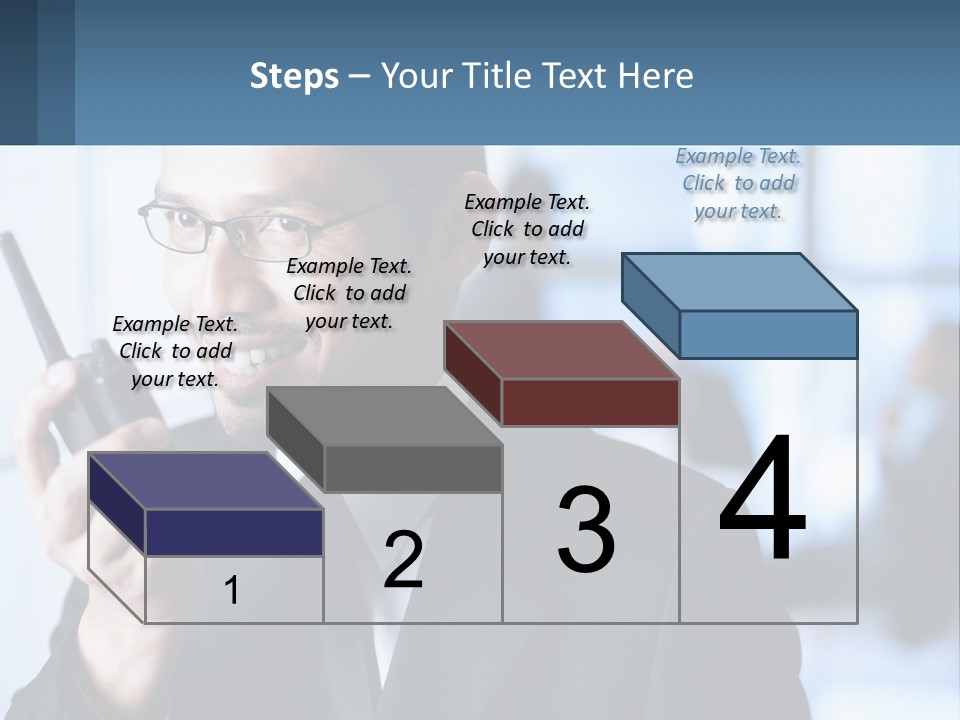 A Man In A Suit Holding A Cell Phone PowerPoint Template