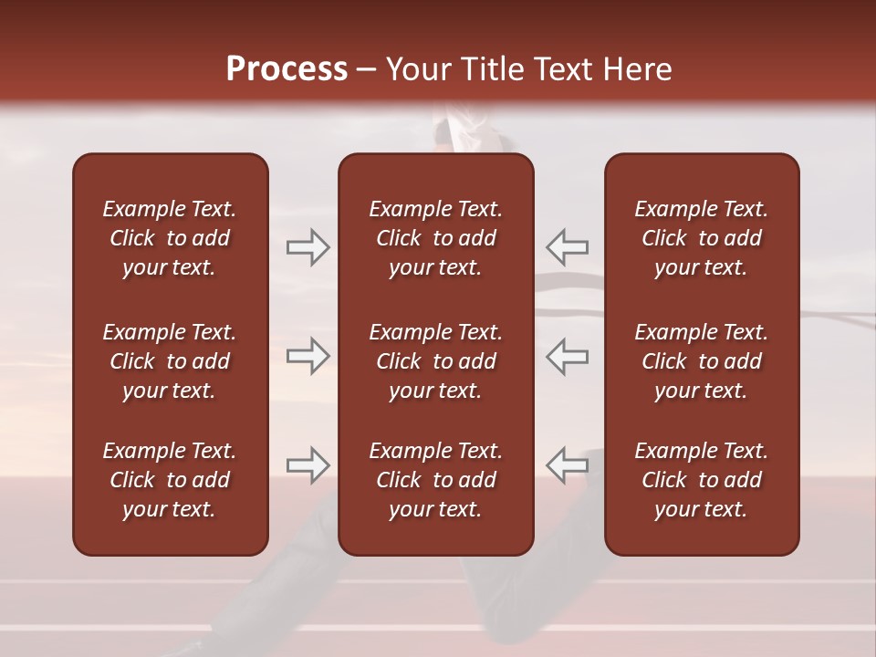 A Man Jumping In The Air With A Red Ribbon PowerPoint Template