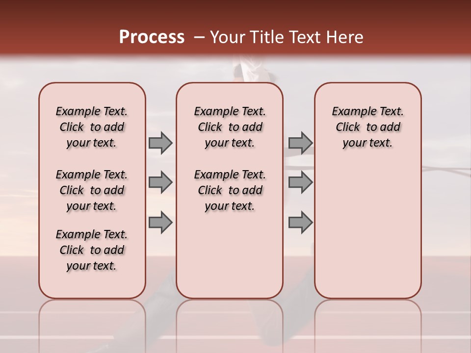 A Man Jumping In The Air With A Red Ribbon PowerPoint Template