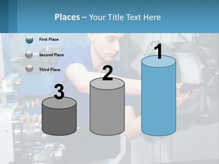 A Man Working On A Machine In A Factory PowerPoint Template