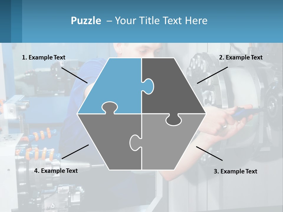 A Man Working On A Machine In A Factory PowerPoint Template