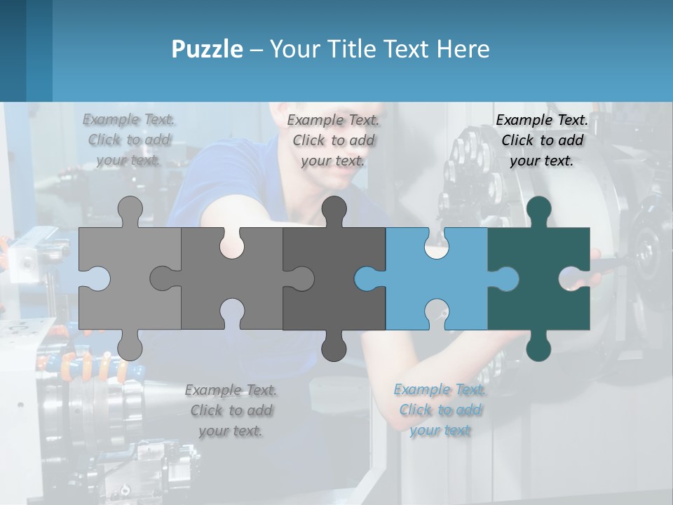 A Man Working On A Machine In A Factory PowerPoint Template