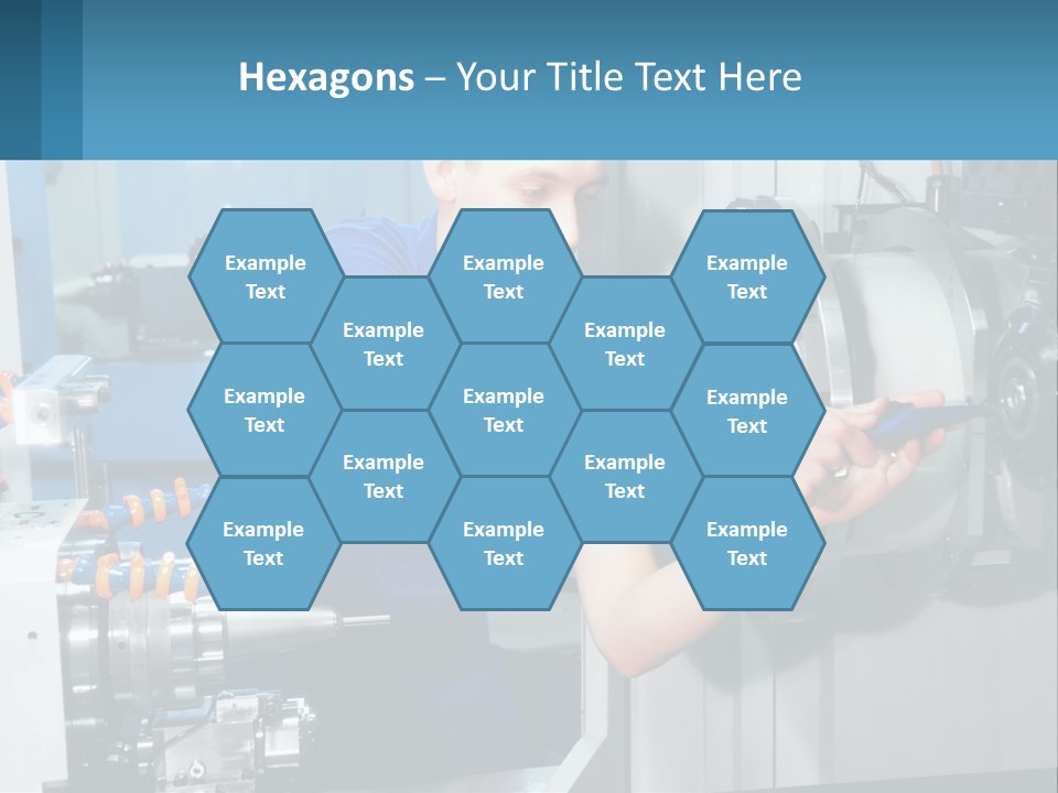 A Man Working On A Machine In A Factory PowerPoint Template