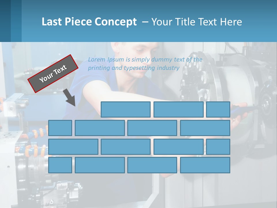 A Man Working On A Machine In A Factory PowerPoint Template