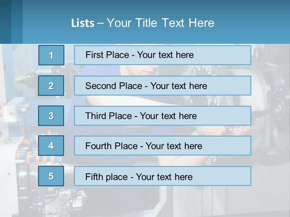 A Man Working On A Machine In A Factory PowerPoint Template