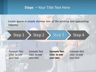 A Man Working On A Machine In A Factory PowerPoint Template