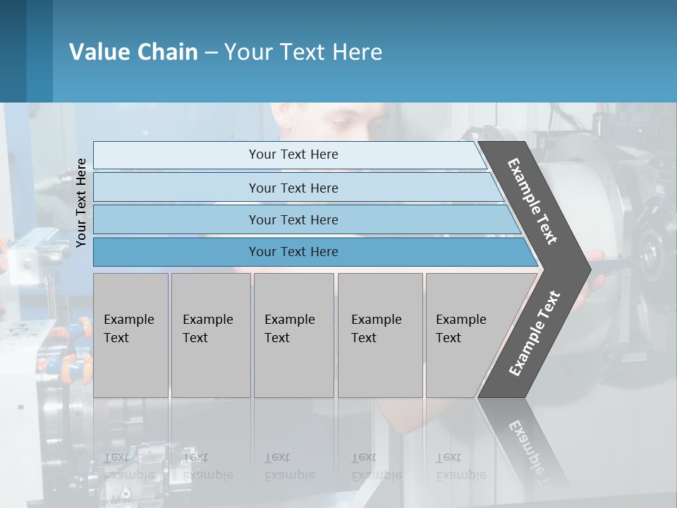 A Man Working On A Machine In A Factory PowerPoint Template