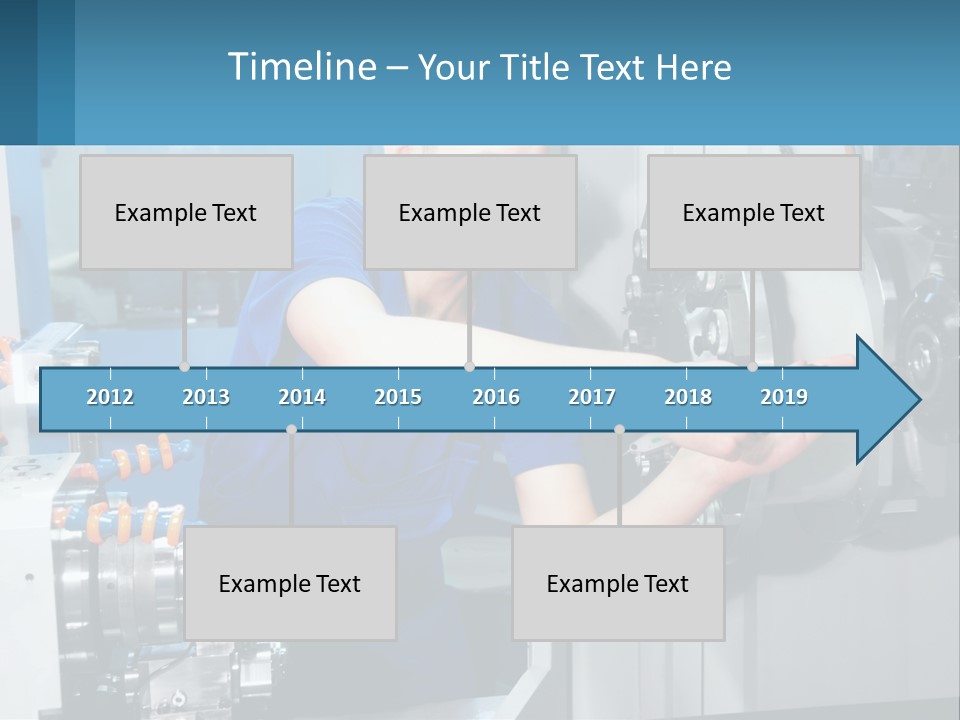 A Man Working On A Machine In A Factory PowerPoint Template
