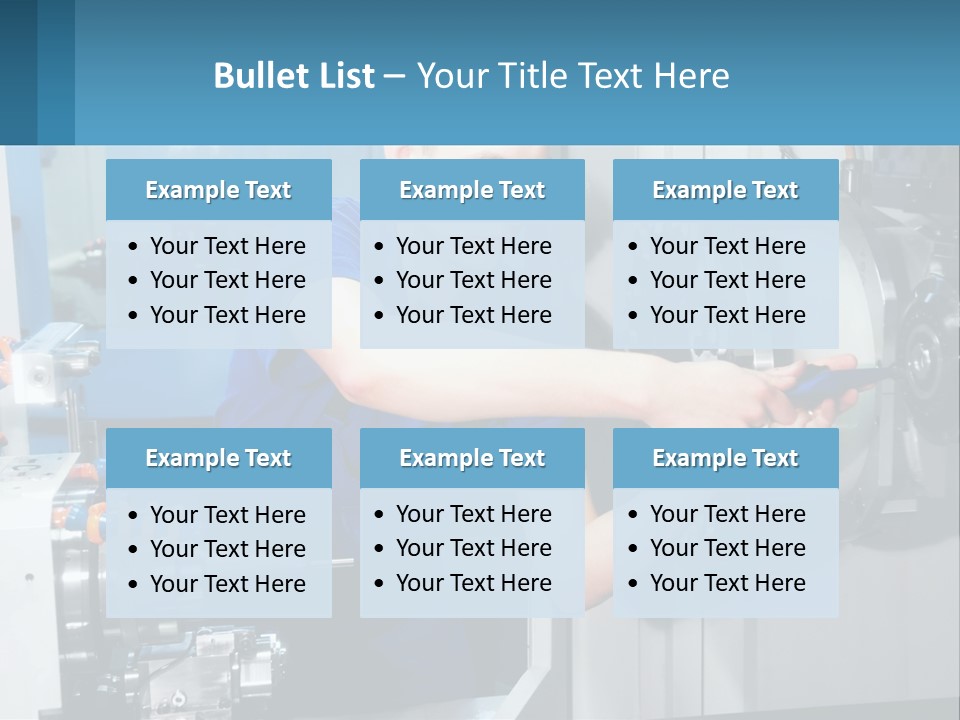 A Man Working On A Machine In A Factory PowerPoint Template
