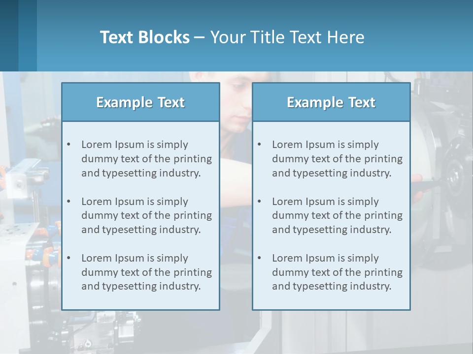 A Man Working On A Machine In A Factory PowerPoint Template