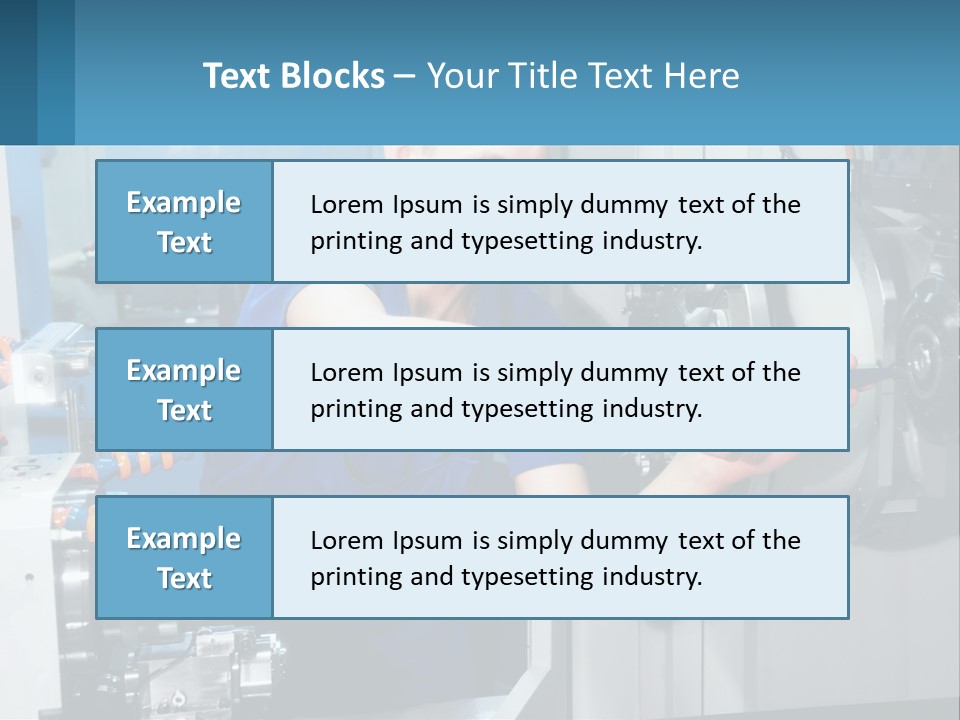 A Man Working On A Machine In A Factory PowerPoint Template