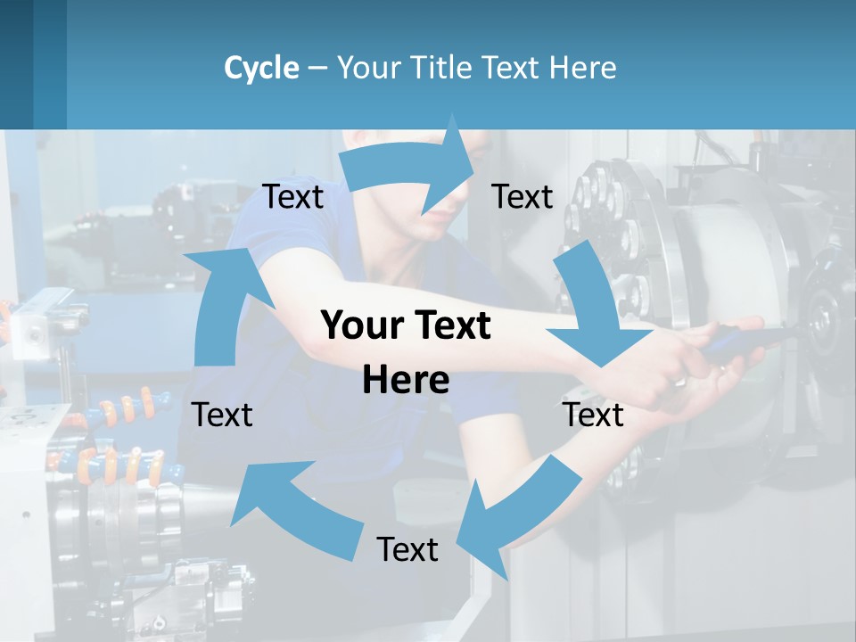 A Man Working On A Machine In A Factory PowerPoint Template