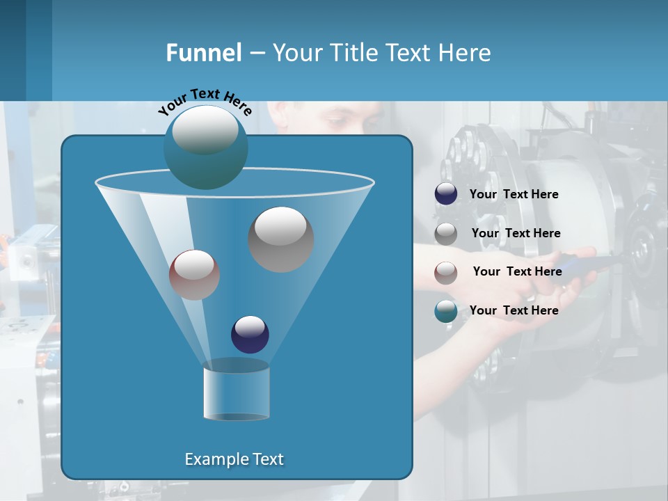 A Man Working On A Machine In A Factory PowerPoint Template