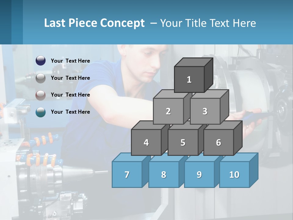 A Man Working On A Machine In A Factory PowerPoint Template