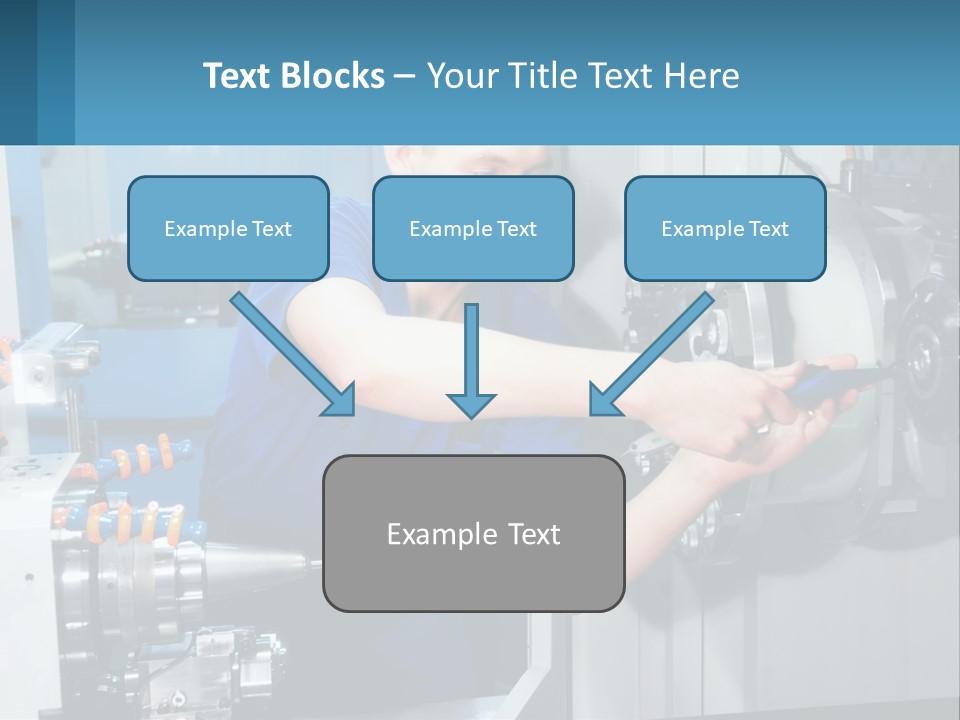 A Man Working On A Machine In A Factory PowerPoint Template