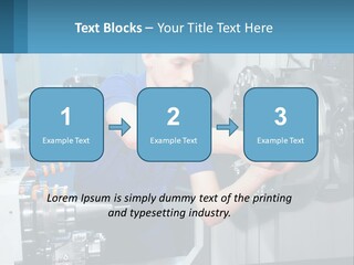 A Man Working On A Machine In A Factory PowerPoint Template