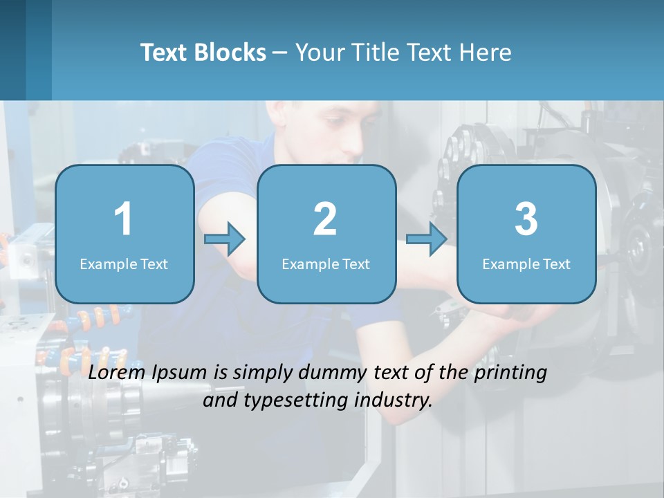 A Man Working On A Machine In A Factory PowerPoint Template
