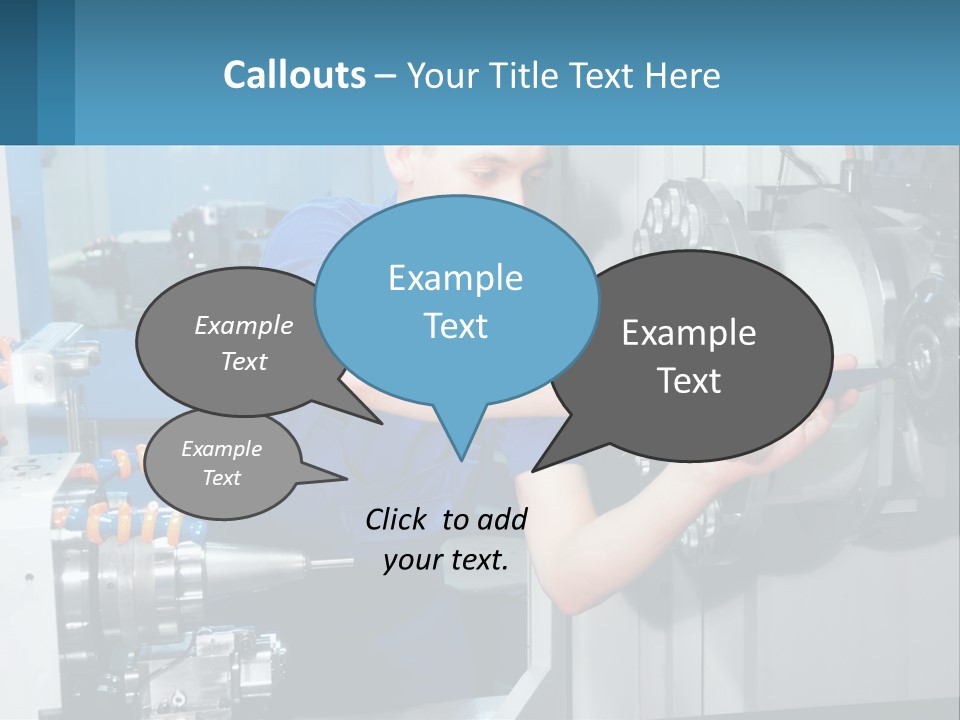 A Man Working On A Machine In A Factory PowerPoint Template