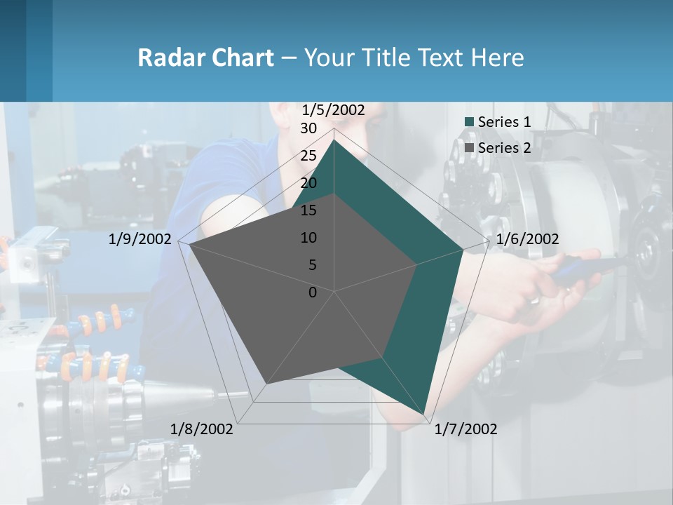 A Man Working On A Machine In A Factory PowerPoint Template