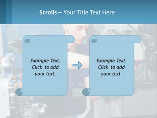 A Man Working On A Machine In A Factory PowerPoint Template