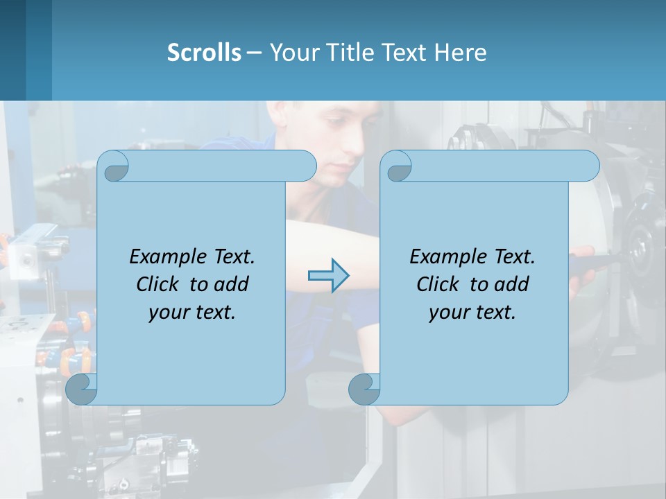 A Man Working On A Machine In A Factory PowerPoint Template