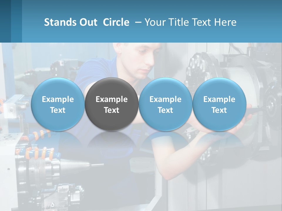 A Man Working On A Machine In A Factory PowerPoint Template