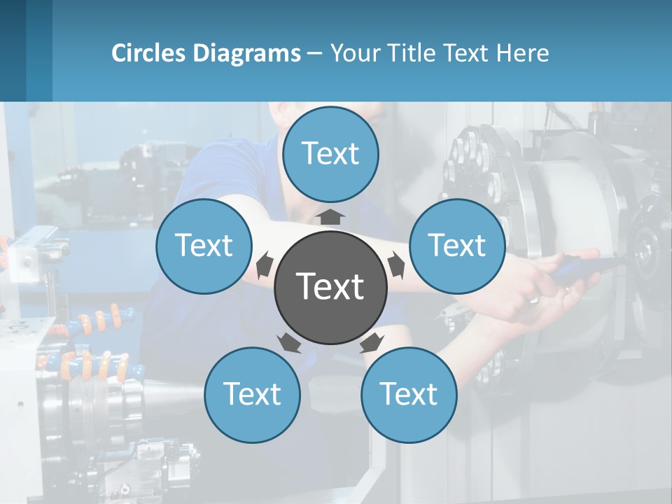 A Man Working On A Machine In A Factory PowerPoint Template