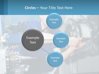 A Man Working On A Machine In A Factory PowerPoint Template