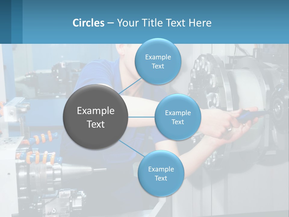 A Man Working On A Machine In A Factory PowerPoint Template