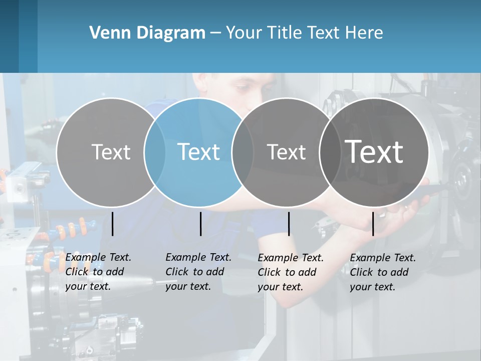 A Man Working On A Machine In A Factory PowerPoint Template