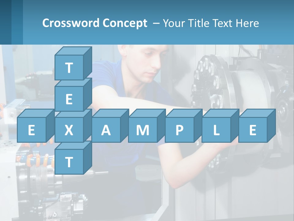 A Man Working On A Machine In A Factory PowerPoint Template
