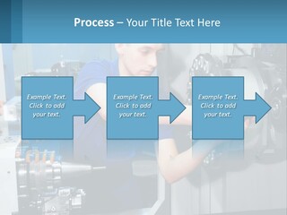 A Man Working On A Machine In A Factory PowerPoint Template