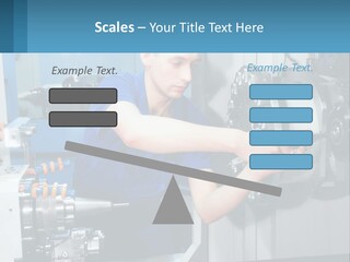 A Man Working On A Machine In A Factory PowerPoint Template