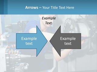 A Man Working On A Machine In A Factory PowerPoint Template