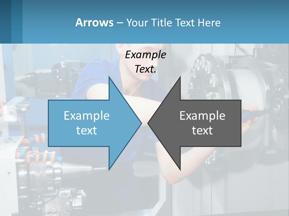 A Man Working On A Machine In A Factory PowerPoint Template