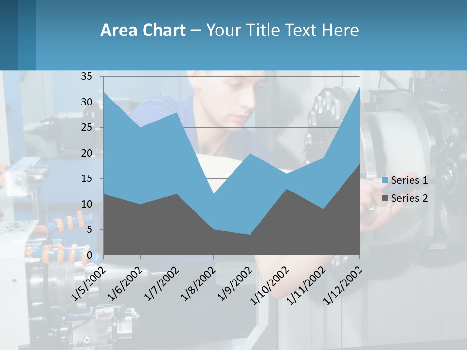 A Man Working On A Machine In A Factory PowerPoint Template