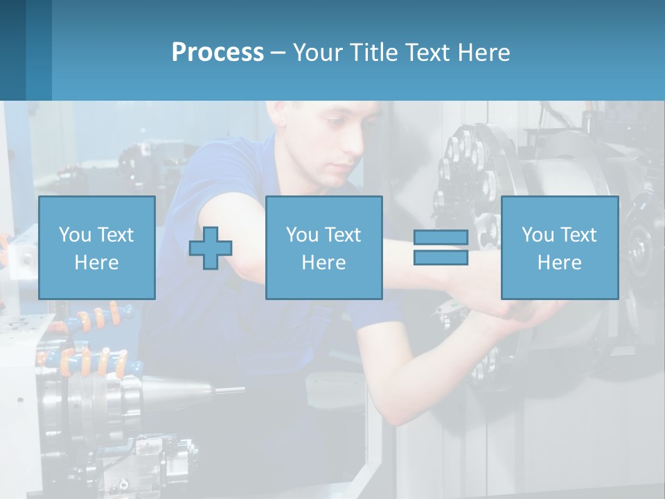 A Man Working On A Machine In A Factory PowerPoint Template