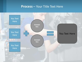 A Man Working On A Machine In A Factory PowerPoint Template