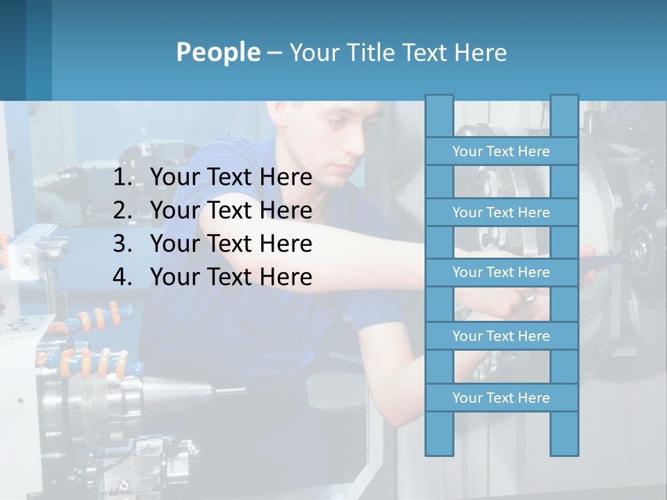 A Man Working On A Machine In A Factory PowerPoint Template