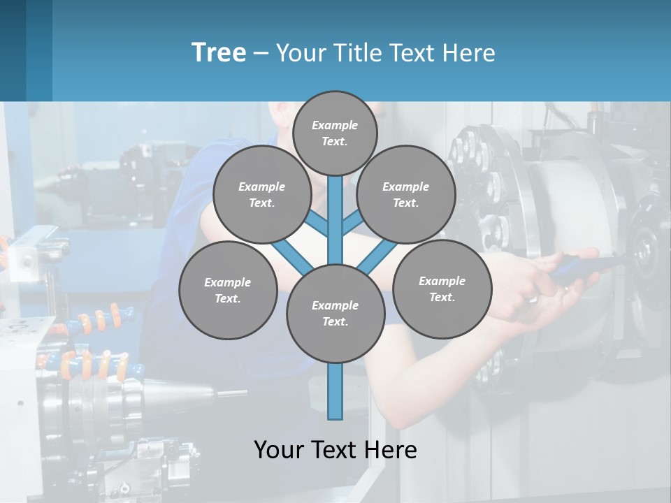 A Man Working On A Machine In A Factory PowerPoint Template