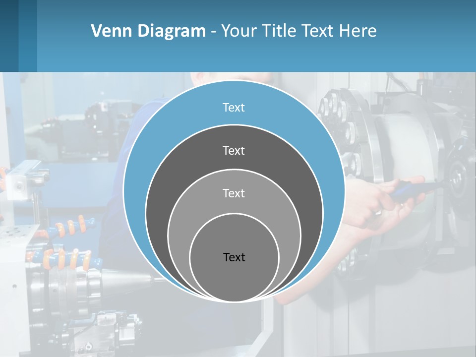 A Man Working On A Machine In A Factory PowerPoint Template