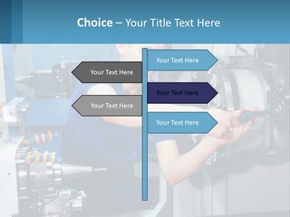 A Man Working On A Machine In A Factory PowerPoint Template
