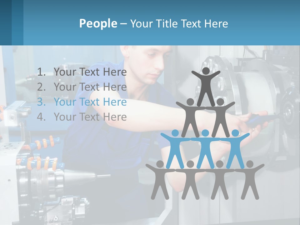 A Man Working On A Machine In A Factory PowerPoint Template