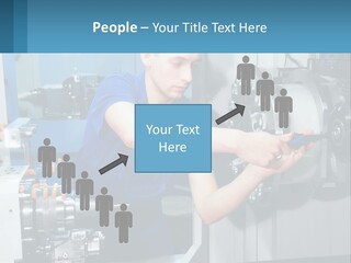 A Man Working On A Machine In A Factory PowerPoint Template