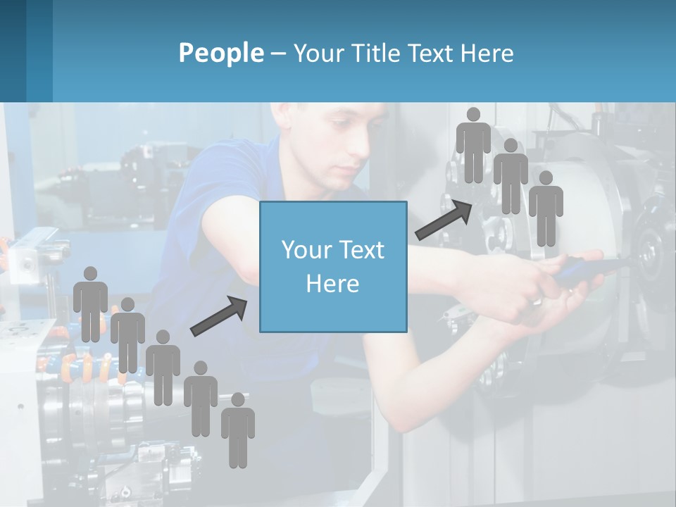A Man Working On A Machine In A Factory PowerPoint Template