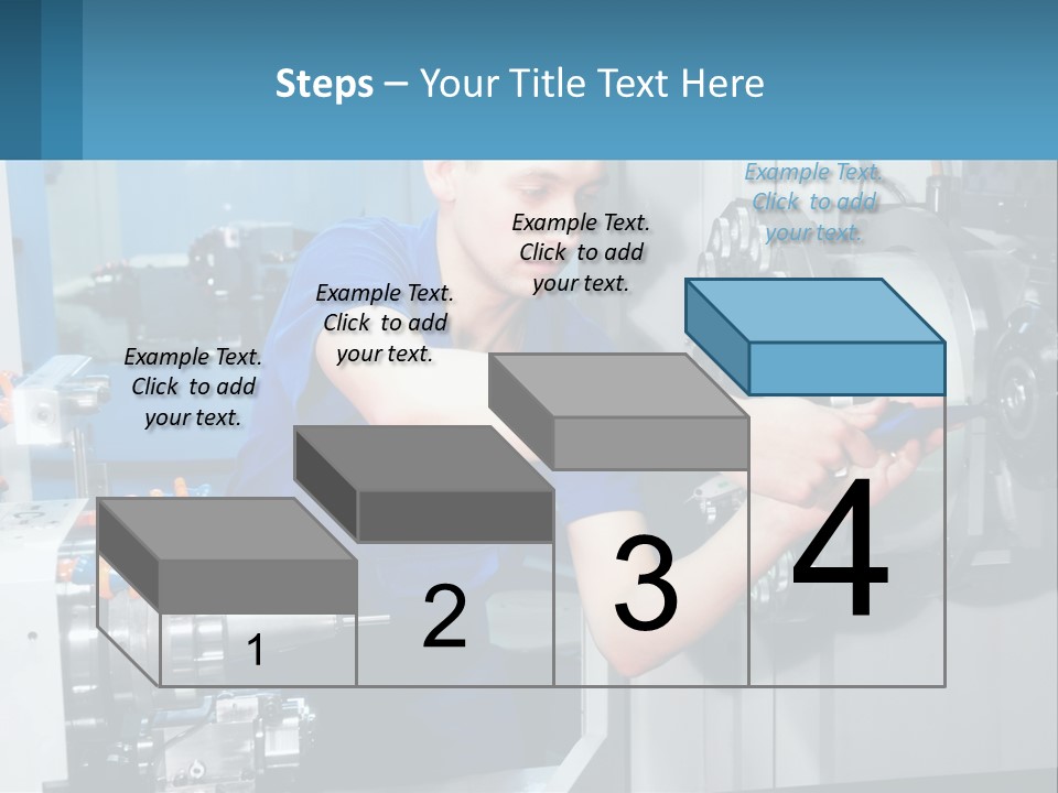 A Man Working On A Machine In A Factory PowerPoint Template