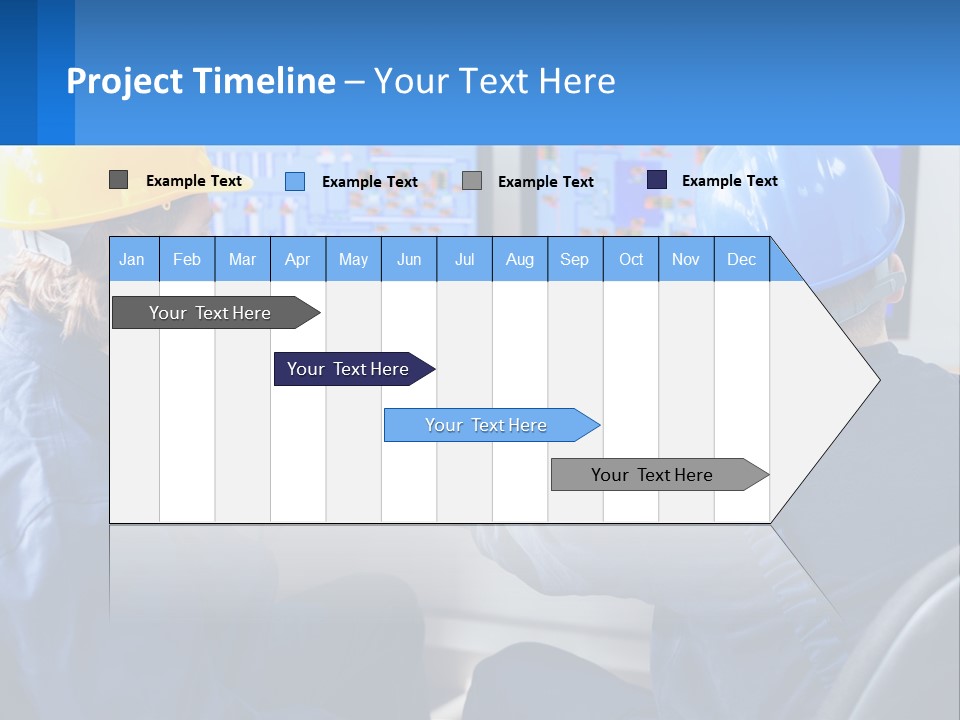 A Man In A Hard Hat Is Working On A Computer PowerPoint Template