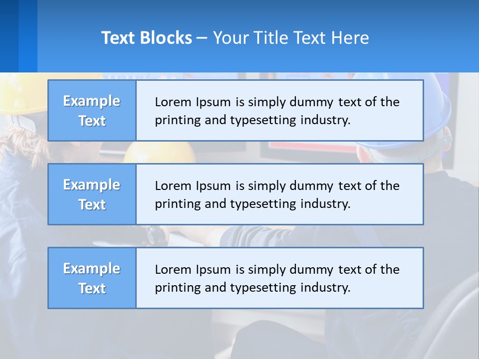 A Man In A Hard Hat Is Working On A Computer PowerPoint Template
