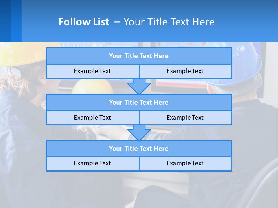 A Man In A Hard Hat Is Working On A Computer PowerPoint Template